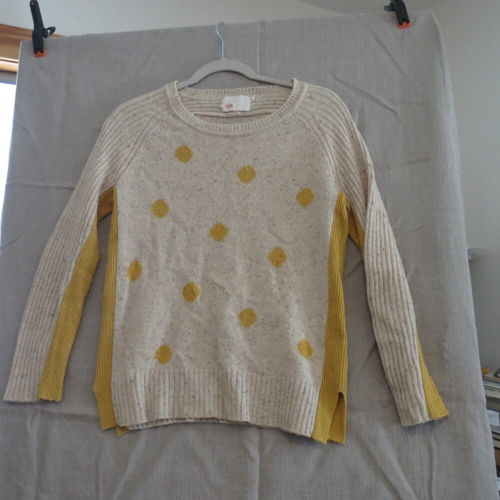 Yoon Wool Nylon Polka Dot Sweater L Cottagecore